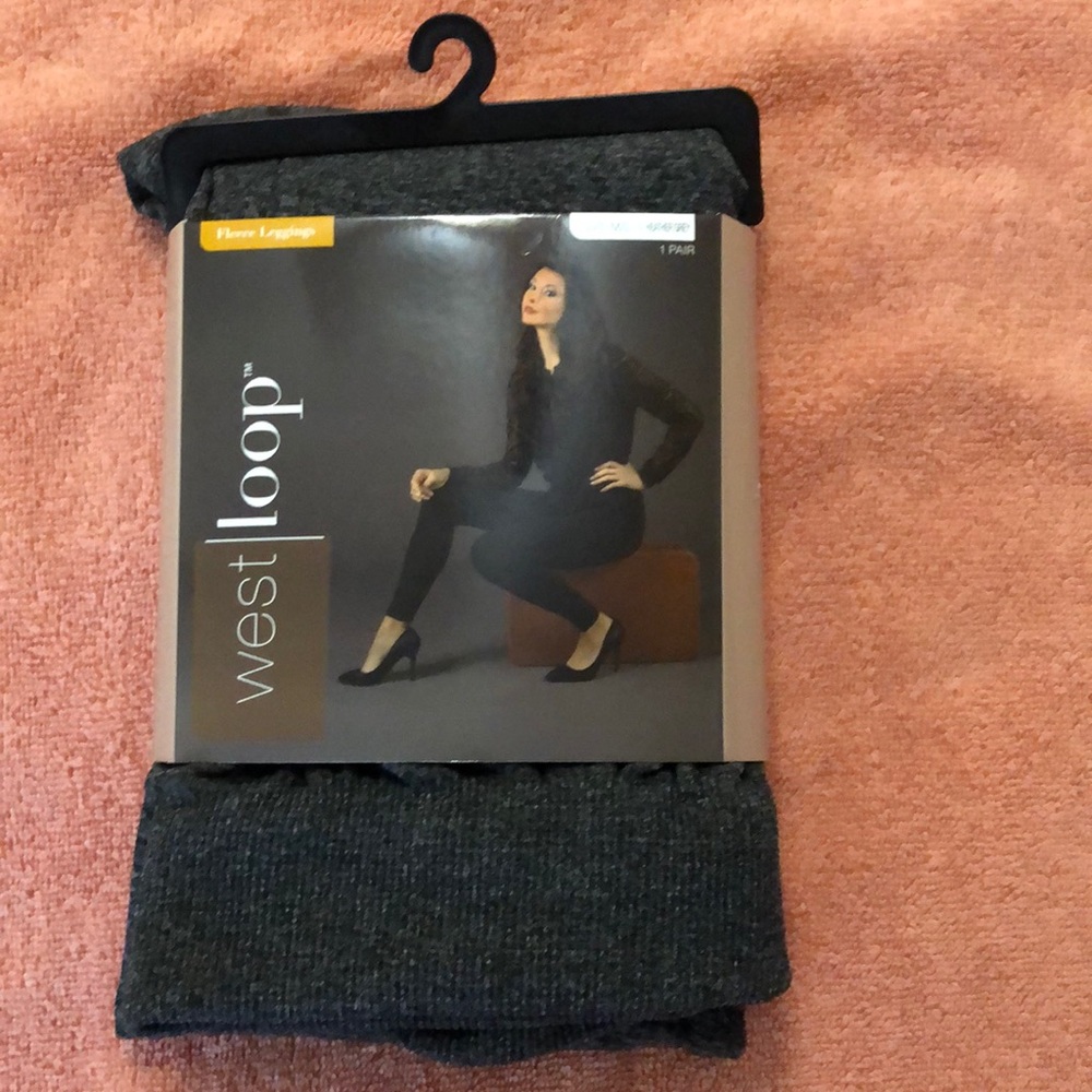 NWOT Fleece leggings by West Loop Heather gray M/L